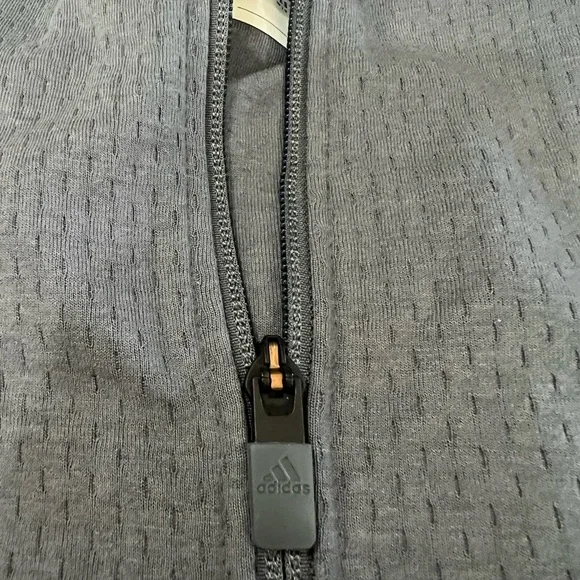 Adidas Charcoal Zip-Up Hoodie - Picture 7 of 16